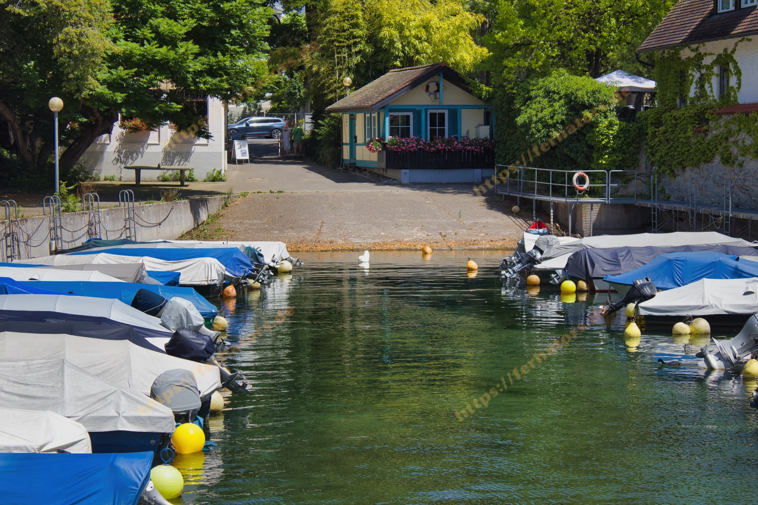 Stockfoto kostenlos Boote, die im Hafen am Bodensee liegen